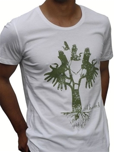 Red Handed Mens Tree Hands T-Shirt