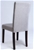 2 x Premium Fabric Linen Palermo Dining Chairs High Back - Smoke Grey
