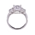 NEW Sterling Silver 925 Cubic Zirconia Three Stone Engagement Ring