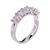 Sterling Silver and Five Stone Cubic Zirconia Ring
