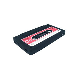 Black Classic Cassette Tape Silicone Cas