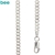 Diamond cut silver curb link necklace 55 cm