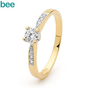 Bee Engagement Ring - Yellow Gold - Grac