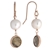White Pearl & Labradorite Rose Gold Drop Earrings