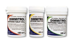 Dimmitrol Heartworm Tablets 200mg 1000's