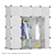 16 Cube Storage Cabinet with Hanging Bars - White
