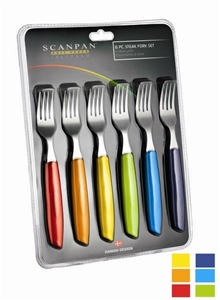 Scanpan Spectrum 6 Piece Fork Set Colour