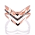 NEW Lulu Flamingo 9ct Solid Rose Gold Black Diamond Dahlia Ring