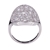 NEW Lulu Flamingo Sterling Silver Cubic Zirconia Pave Eclipse Ring