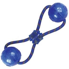 KONG Squeezz Double Ball with Rope Large