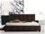 King PU Leather Deluxe Bed Frame Brown