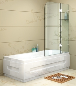 900 x 1450mm Frameless Bath Panel 10mm G