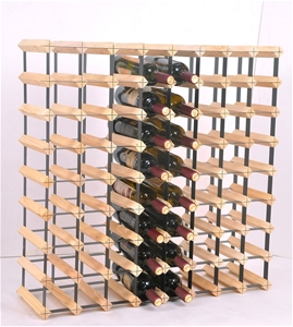 72 Bottle Timber Wine Rack - Complete Wo