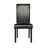 2 x PU Leather Palermo Dining Chairs High Back - Black