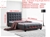 King Single PU Leather Deluxe Bed Frame Black