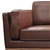 Single Seater Armchair Faux Leather Sofa Accent Chair in Brown Wooden Frame