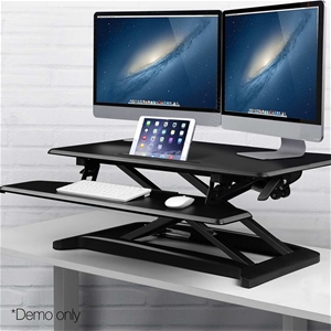 Adjustable Sit Stand Desk Riser Black 70