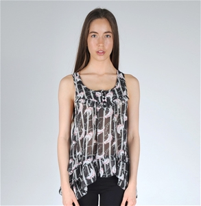 Living Doll Striped Bouquet Tank