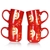 Stoneage Xmas Angel Coupe Mugs Red 4x400ml