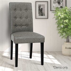 Artiss Set of 2 Fabric Dining Chair - Gr