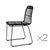 Artiss Set of 2 PE Wicker Dining Chair - Black