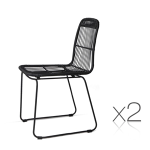 Artiss Set of 2 PE Wicker Dining Chair -