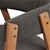 Artiss Fabric and Wood Armchair - Grey