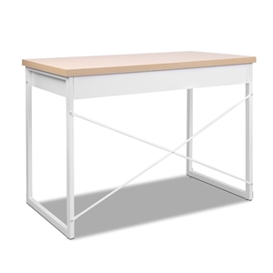 Artiss Metal Desk with Drawer - White wi