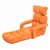 Lounge Sofa Microfiber Armchair Zig-Zag - ORANGE