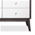 Artiss Side Table with Drawers - White & Dark grey