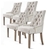 4 x French Provincial Oak Leg Chair AMOUR - CREAM