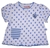 Plum Baby White Swing Tops with Blue Polka Dots