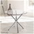 Artiss Round Dining Table with Tempered Glass - Silver