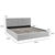 King Fabric Gas Lift Bed Frame with Headboard - Grey