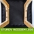 4x Oak Wood Bar Stool 74cm Leather SOPHIA - WHITE