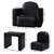 Keezi Kids Sofa Armchair Black PU Leather Convertible Chair Table Couch