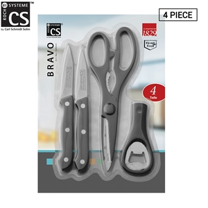 Bravo 4pcs Scissors/Knife Set Stainless 