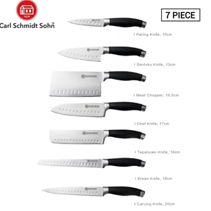 Shikoku 7pcs Knife Set Stainless Steel B