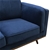 2 Seater Sofa Sofa in Soft Blue Velvet Lounge Set Couch Wooden Frame