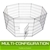 8 Panel Foldable Pet Playpen 24" w/ Cover - GREEN