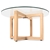 Artiss Tempered Glass Round Coffee Table - Beige