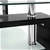 Artiss 2 Tier Glass Coffee Table - Black