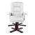 PU Leather Wood Armchair Recliner - White