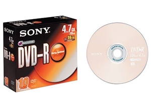 Sony 10DMR47S3 DVD-R Data Storage Media 
