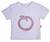 Plum Baby White T-Shirt with Red Embroidery Plum in 100% Cotton
