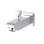 Square Chrome Wall Basin Outlet with Diverter and Handheld Shower