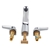 Three-hole Chrome Basin Mixer Taps, Watermark and WELS Approved