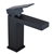 Square Black Basin Mixer Tap Brass Faucet Watermark and WELS Approved