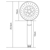 Round Chrome Rainfall Handheld Shower Head(ABS,5 Functions) with PVC Hose