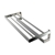 Square Chrome 304 Stainless Steel Double Towel Holder Rack Rail 600mm